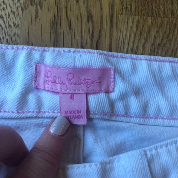 Lilly Pulitzer Aida White Denim Crop Jeans Size 0 - Picture 6 of 15